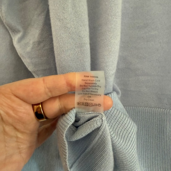 Universal Standard Featherweight Merino Sweater Blue S (14-16) - Picture 7 of 7